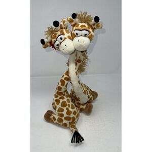 2 AURORA Giraffes PLUSH STUFFED -BOY & GIRL 14" TALL-GIRAFFE Animal Toy Hugging